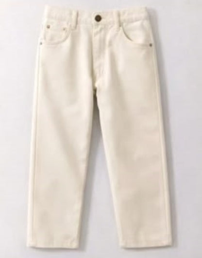 Men's Off White Baggy Fit Denim Jeans | Premium Cotton Casual Wide Leg Pants